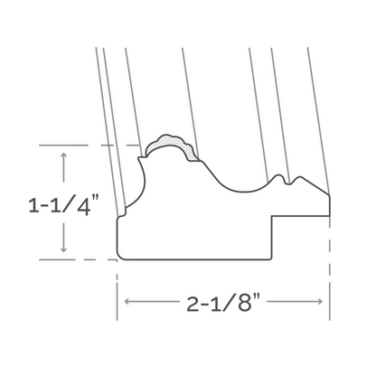 Afina Signature 30" x 36" Chateau Antique Gold Frame Mirror