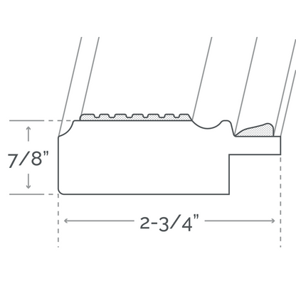 Afina Signature 30" x 36" Elegance Antique Gold Frame Mirror