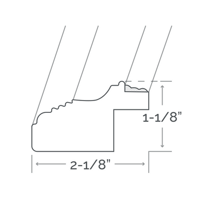 Afina Signature 30" x 36" Parisian Antique Silver Frame Mirror