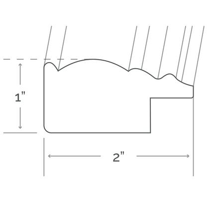 Afina Signature 30" x 36" Parliament Honey Frame Mirror