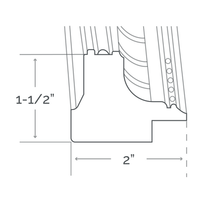 Afina Signature 30" x 36" Roman Antique Gold Frame Mirror