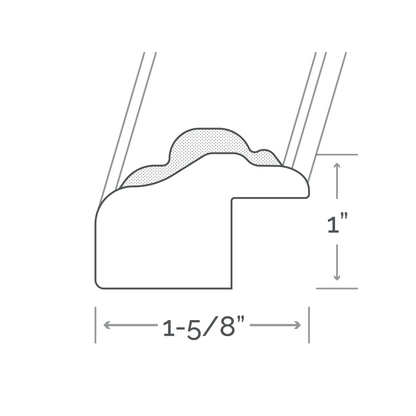 Afina Signature 30" x 36" Valencia Antique Gold Frame Mirror