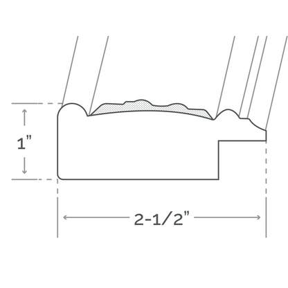Afina Signature 30" x 36" Versailes Antique Pewter Frame Mirror