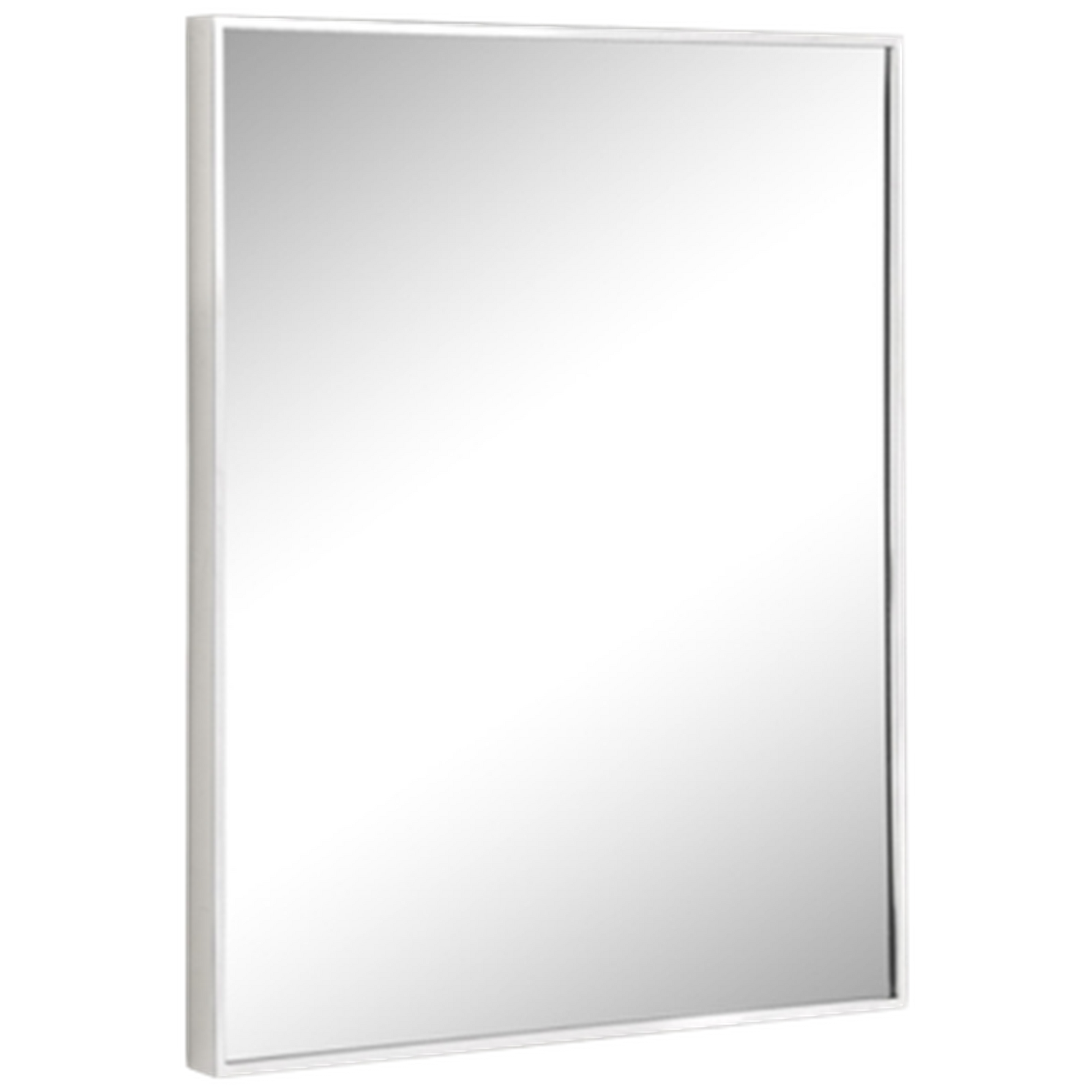 Afina Urban Steel 24" x 30" Brushed Stainless Steel Frame Wall Mirror