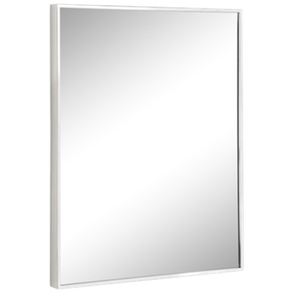 Afina Urban Steel 24" x 30" Brushed Stainless Steel Frame Wall Mirror