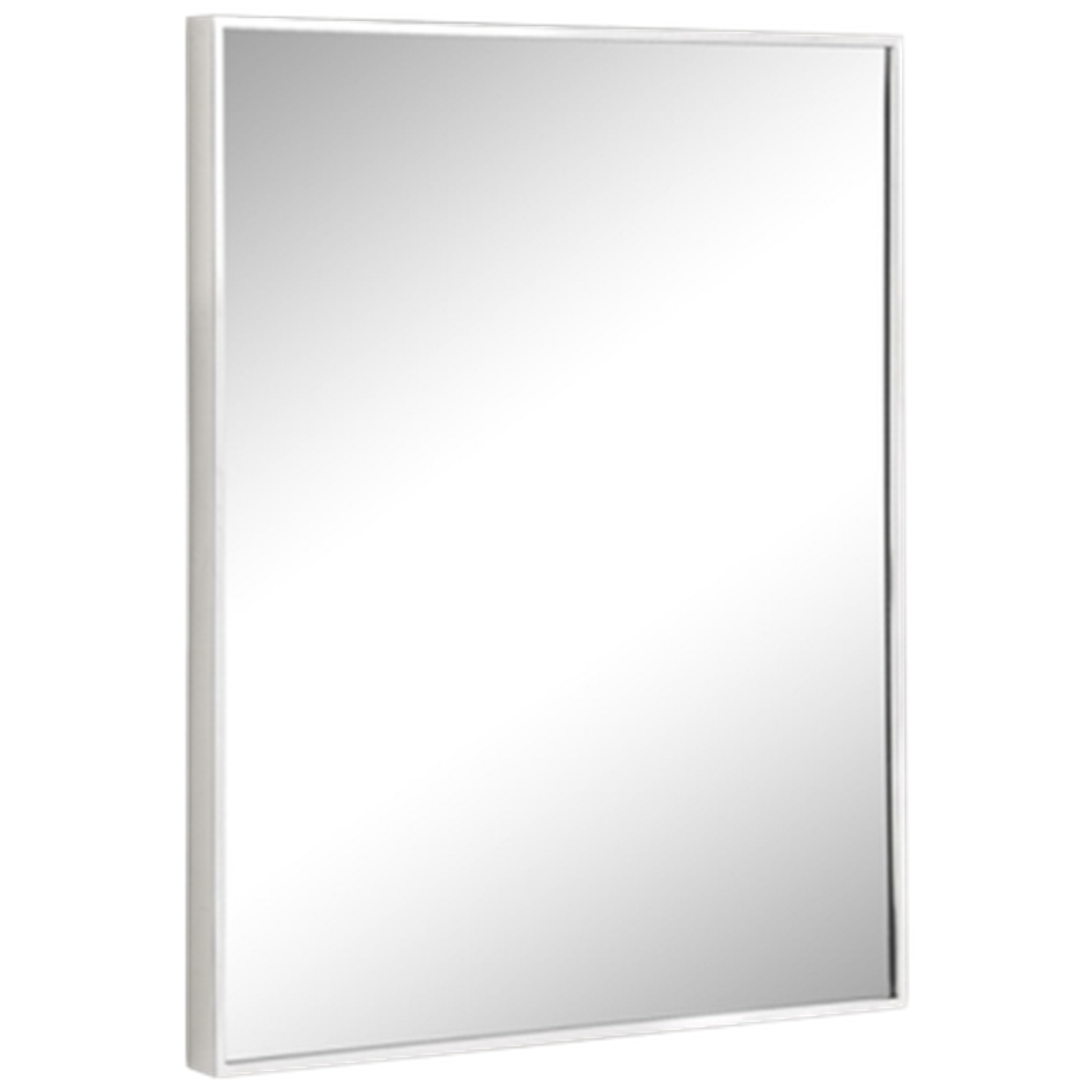 Afina Urban Steel 24" x 30" Polished Stainless Steel Frame Wall Mirror