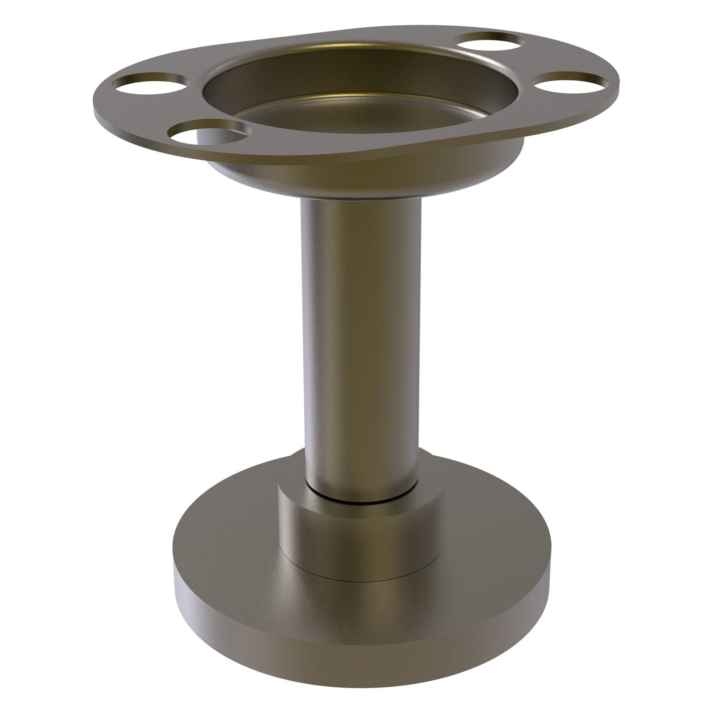 Allied Brass 955 4" Antique Brass Solid Brass Vanity Top Tumbler and Toothbrush Holder