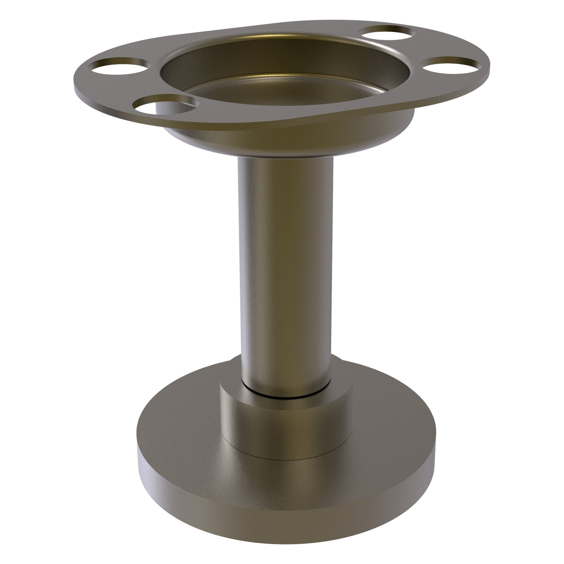 Allied Brass 955 4" Antique Brass Solid Brass Vanity Top Tumbler and Toothbrush Holder