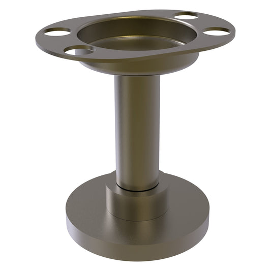 Allied Brass 955 4" Antique Brass Solid Brass Vanity Top Tumbler and Toothbrush Holder