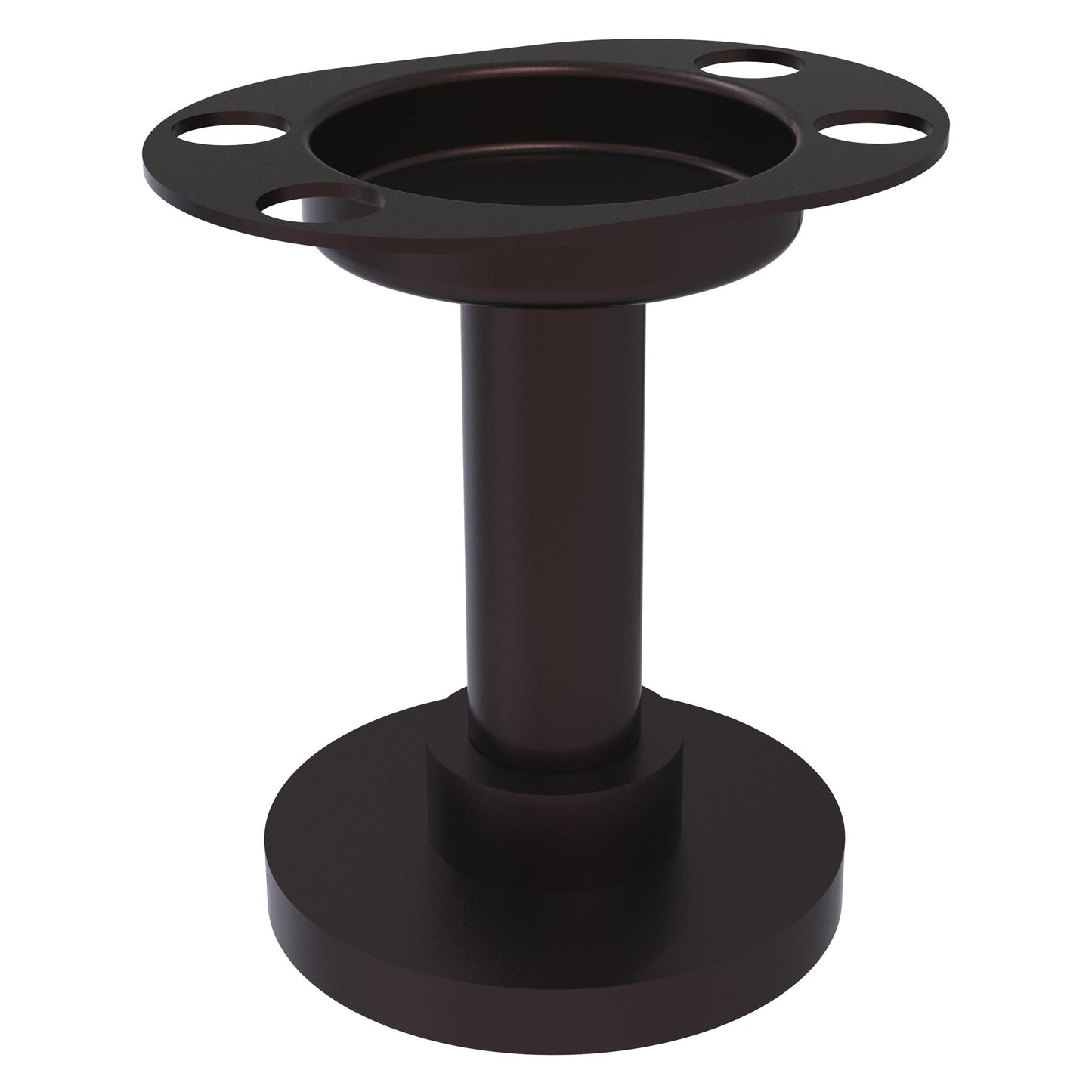 Allied Brass 955 4" Antique Bronze Solid Brass Vanity Top Tumbler and Toothbrush Holder