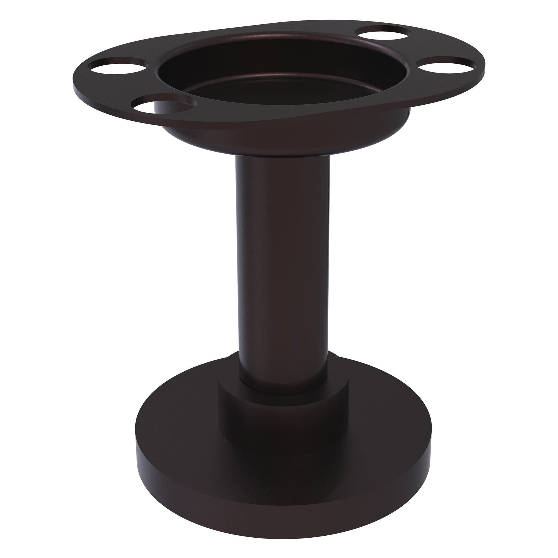 Allied Brass 955 4" Antique Bronze Solid Brass Vanity Top Tumbler and Toothbrush Holder