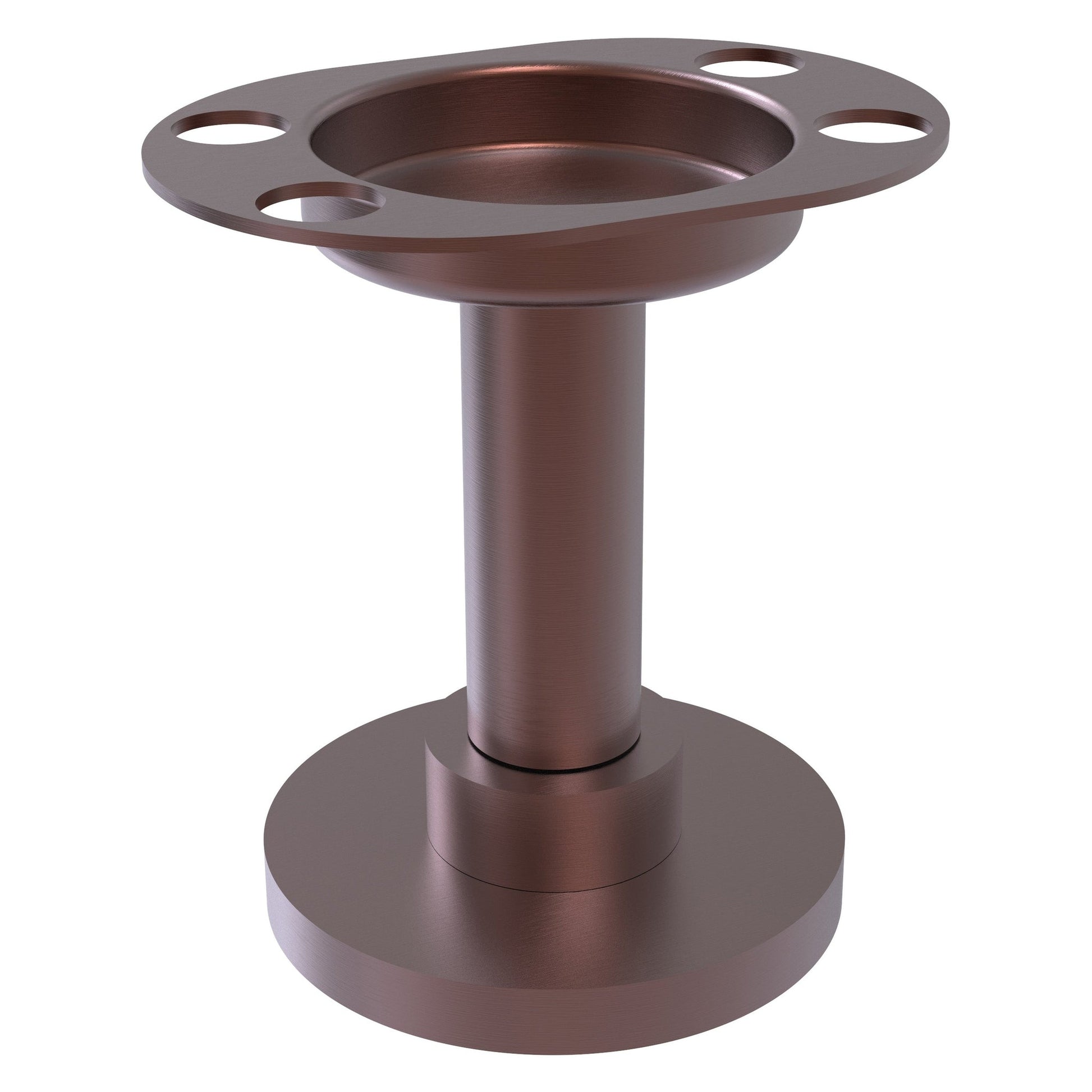 Allied Brass 955 4" Antique Copper Solid Brass Vanity Top Tumbler and Toothbrush Holder