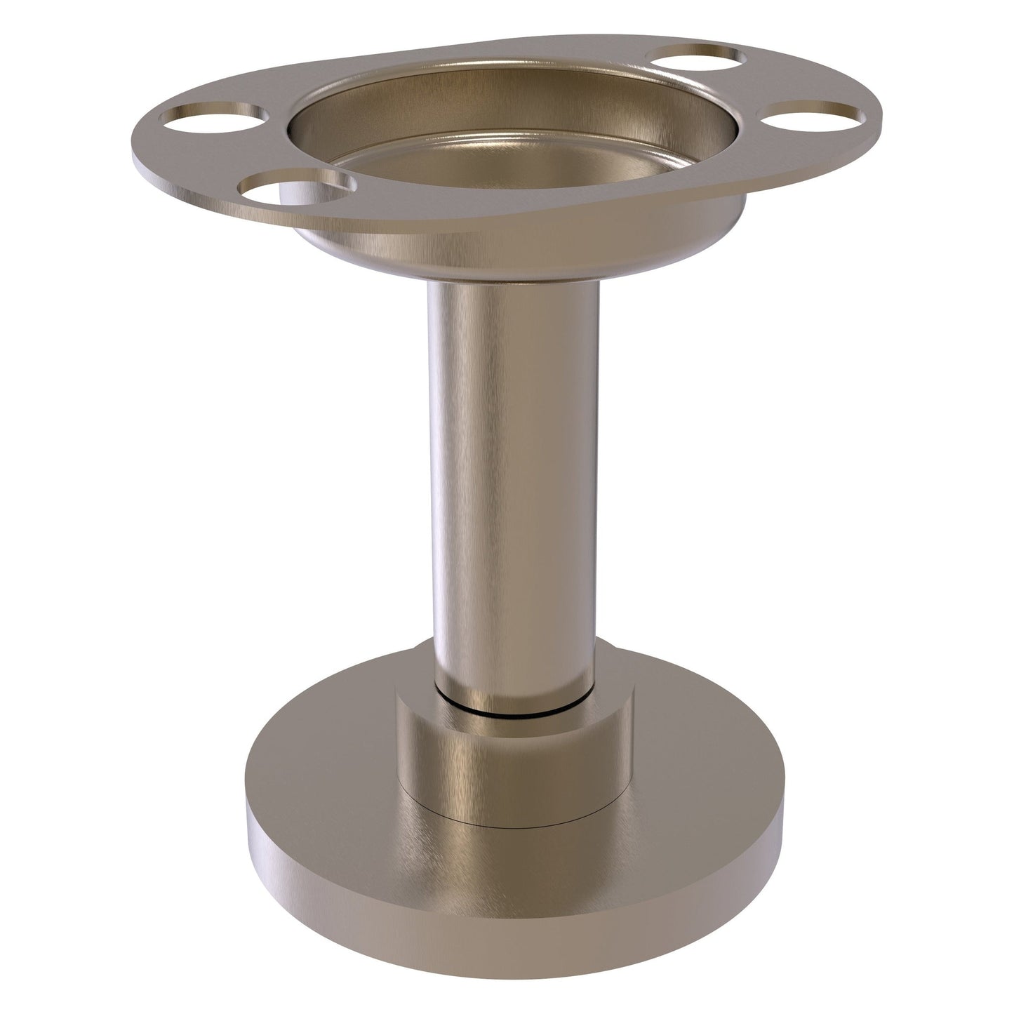 Allied Brass 955 4" Antique Pewter Solid Brass Vanity Top Tumbler and Toothbrush Holder