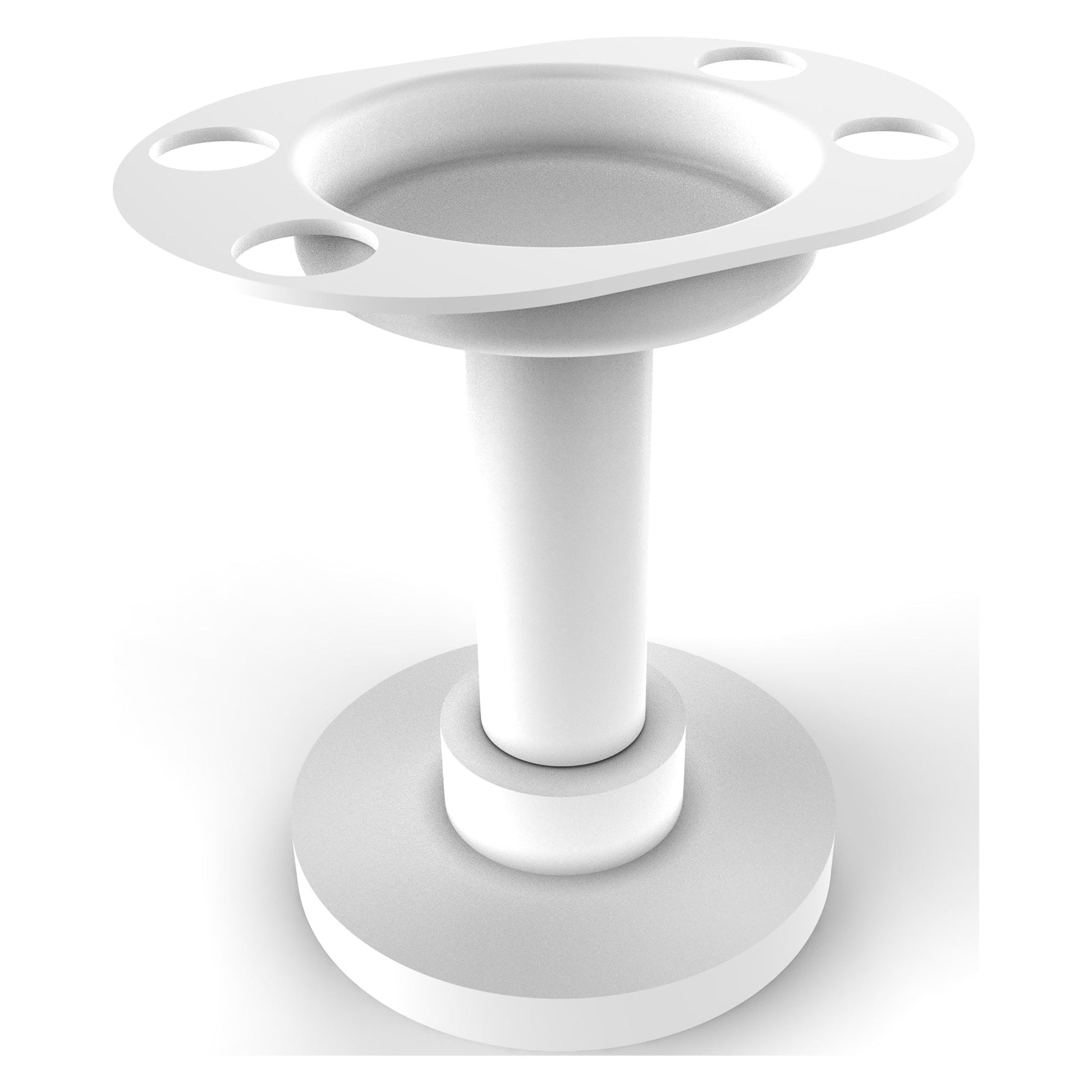Allied Brass 955 4" Matte White Solid Brass Vanity Top Tumbler and Toothbrush Holder