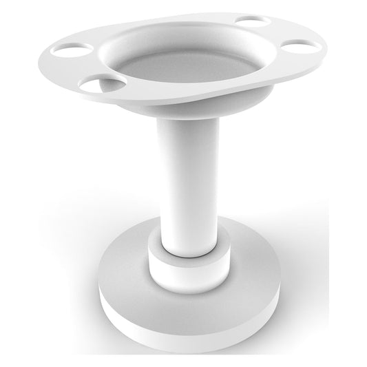 Allied Brass 955 4" Matte White Solid Brass Vanity Top Tumbler and Toothbrush Holder