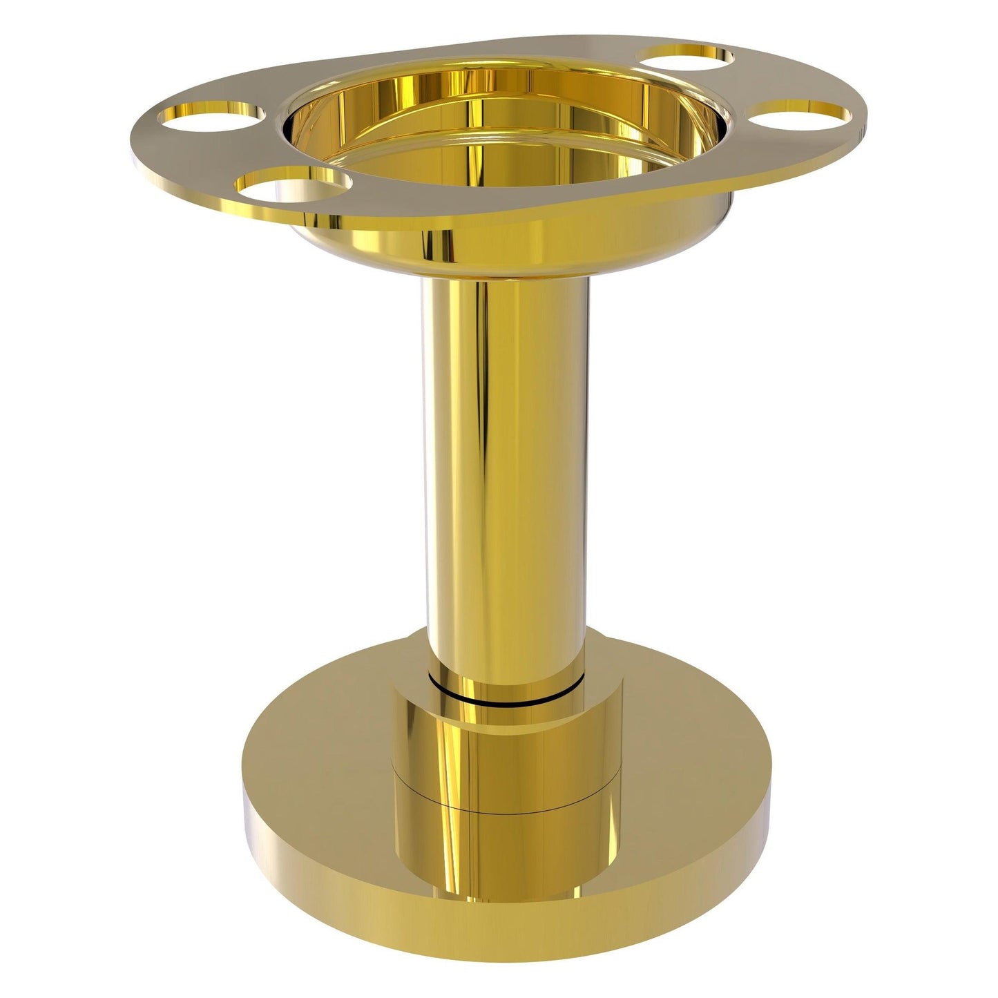 Allied Brass 955 4" Polished Brass Solid Brass Vanity Top Tumbler and Toothbrush Holder