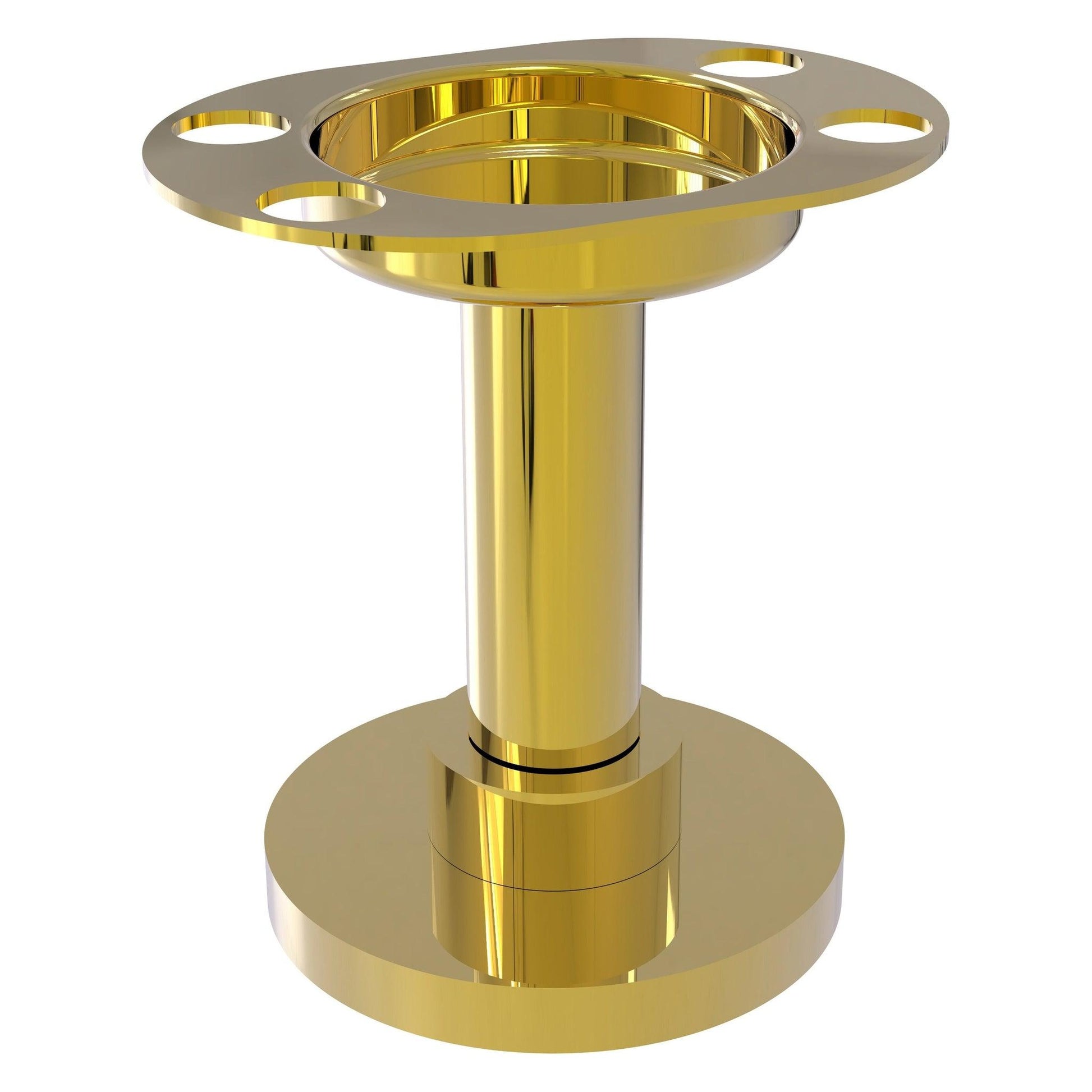 Allied Brass 955 4" Polished Brass Solid Brass Vanity Top Tumbler and Toothbrush Holder