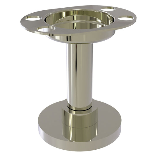 Allied Brass 955 4" Polished Nickel Solid Brass Vanity Top Tumbler and Toothbrush Holder
