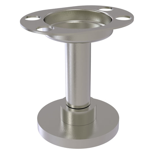 Allied Brass 955 4" Satin Nickel Solid Brass Vanity Top Tumbler and Toothbrush Holder