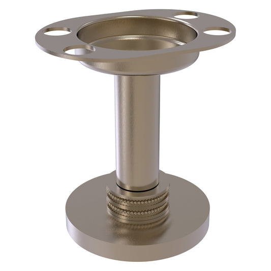 Allied Brass 955D 4" Antique Pewter Solid Brass Vanity Top Tumbler and Toothbrush Holder With Dotted Accents