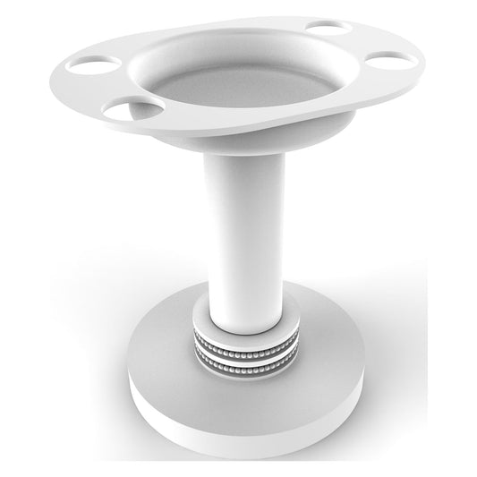 Allied Brass 955D 4" Matte White Solid Brass Vanity Top Tumbler and Toothbrush Holder With Dotted Accents