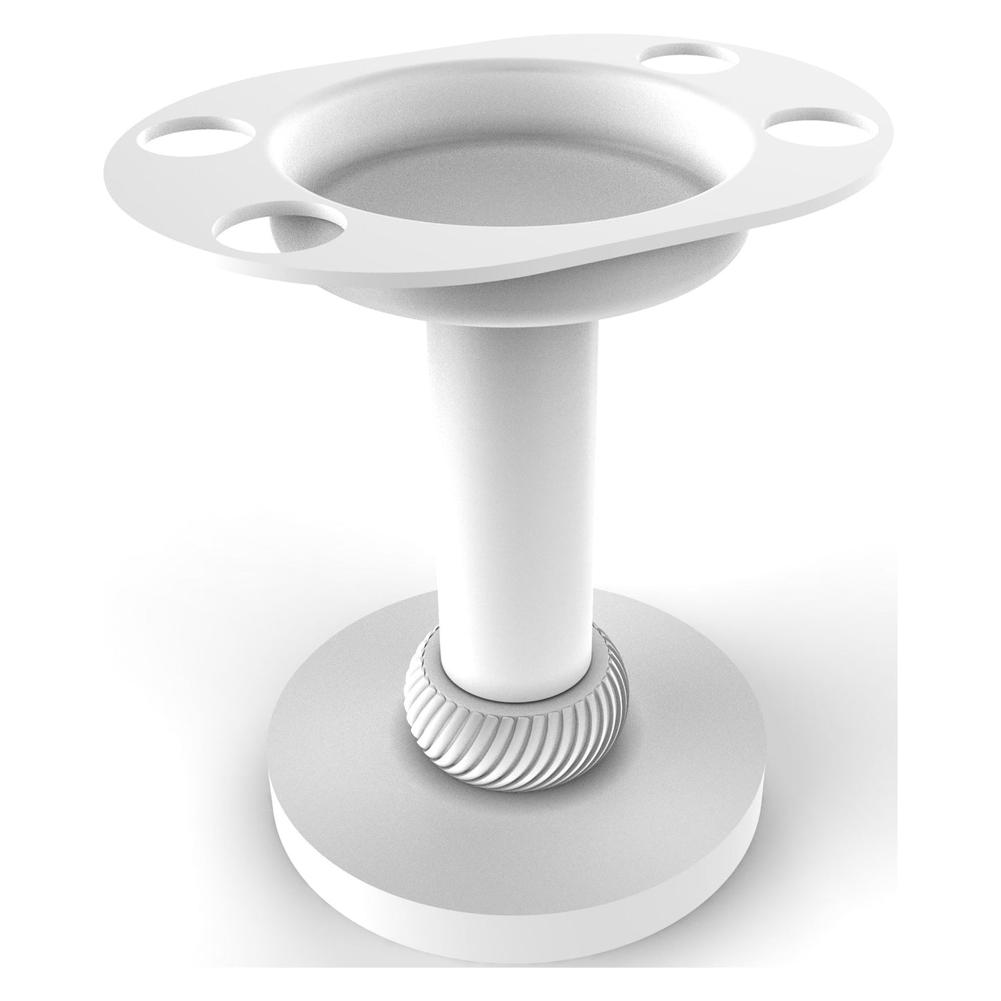Allied Brass 955T 4" Matte White Solid Brass Vanity Top Tumbler and Toothbrush Holder With Twisted Accents
