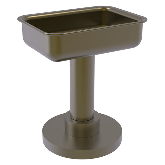 Allied Brass 956 5" x 4" Antique Brass Solid Brass Vanity Top Soap Dish