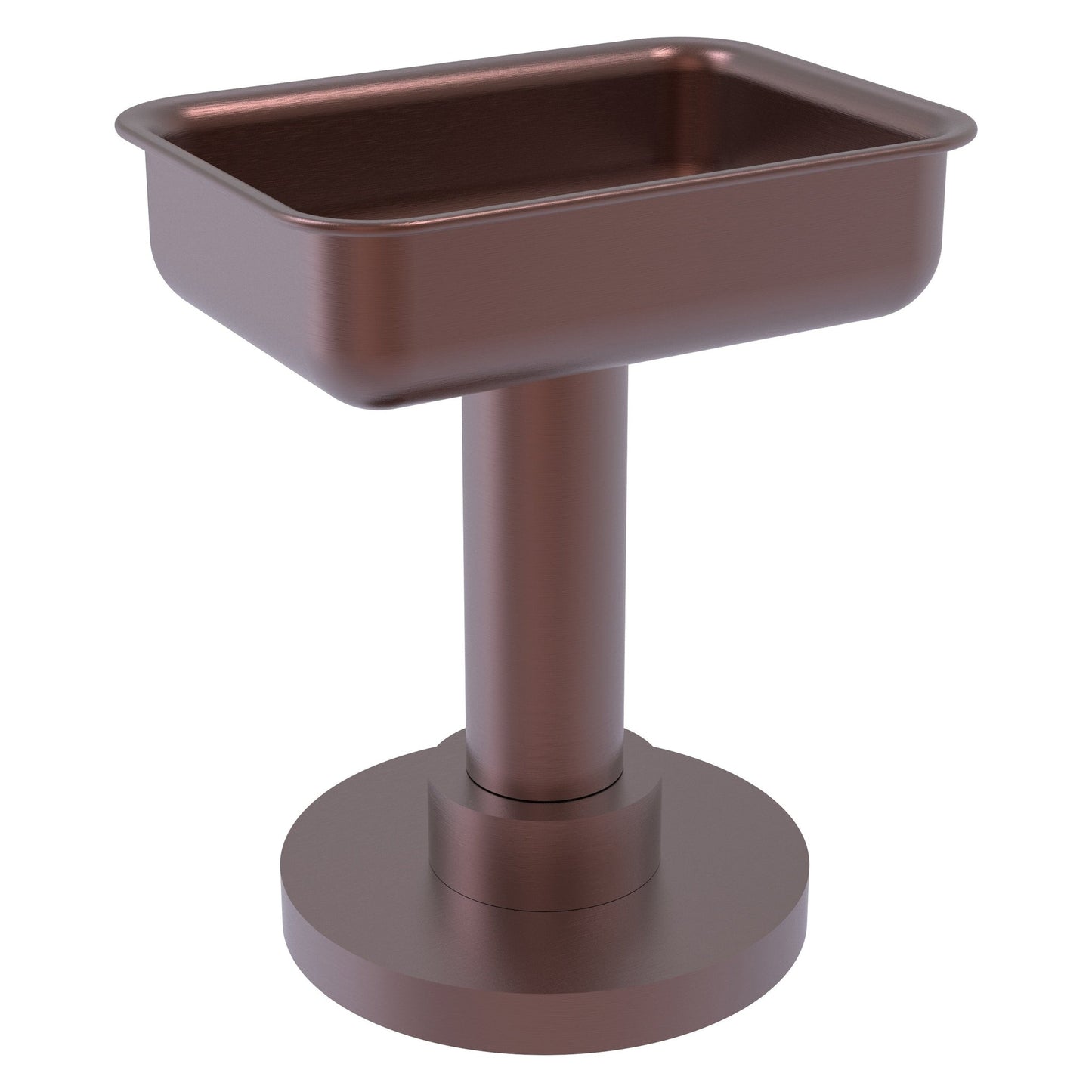 Allied Brass 956 5" x 4" Antique Copper Solid Brass Vanity Top Soap Dish