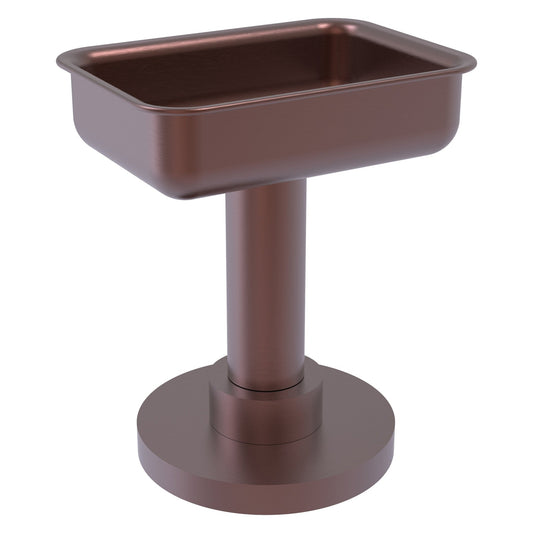 Allied Brass 956 5" x 4" Antique Copper Solid Brass Vanity Top Soap Dish