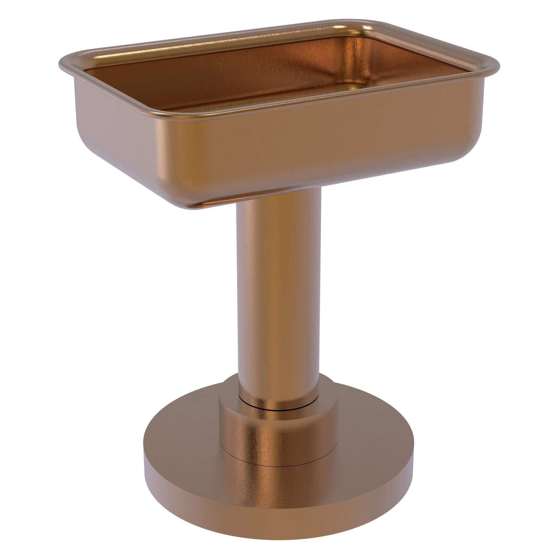 Allied Brass 956 5" x 4" Brushed Bronze Solid Brass Vanity Top Soap Dish