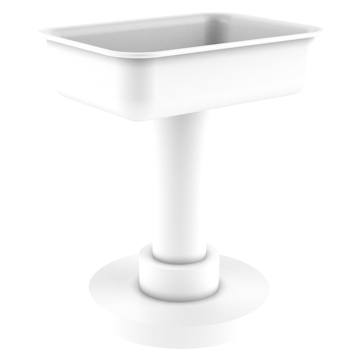 Allied Brass 956 5" x 4" Matte White Solid Brass Vanity Top Soap Dish
