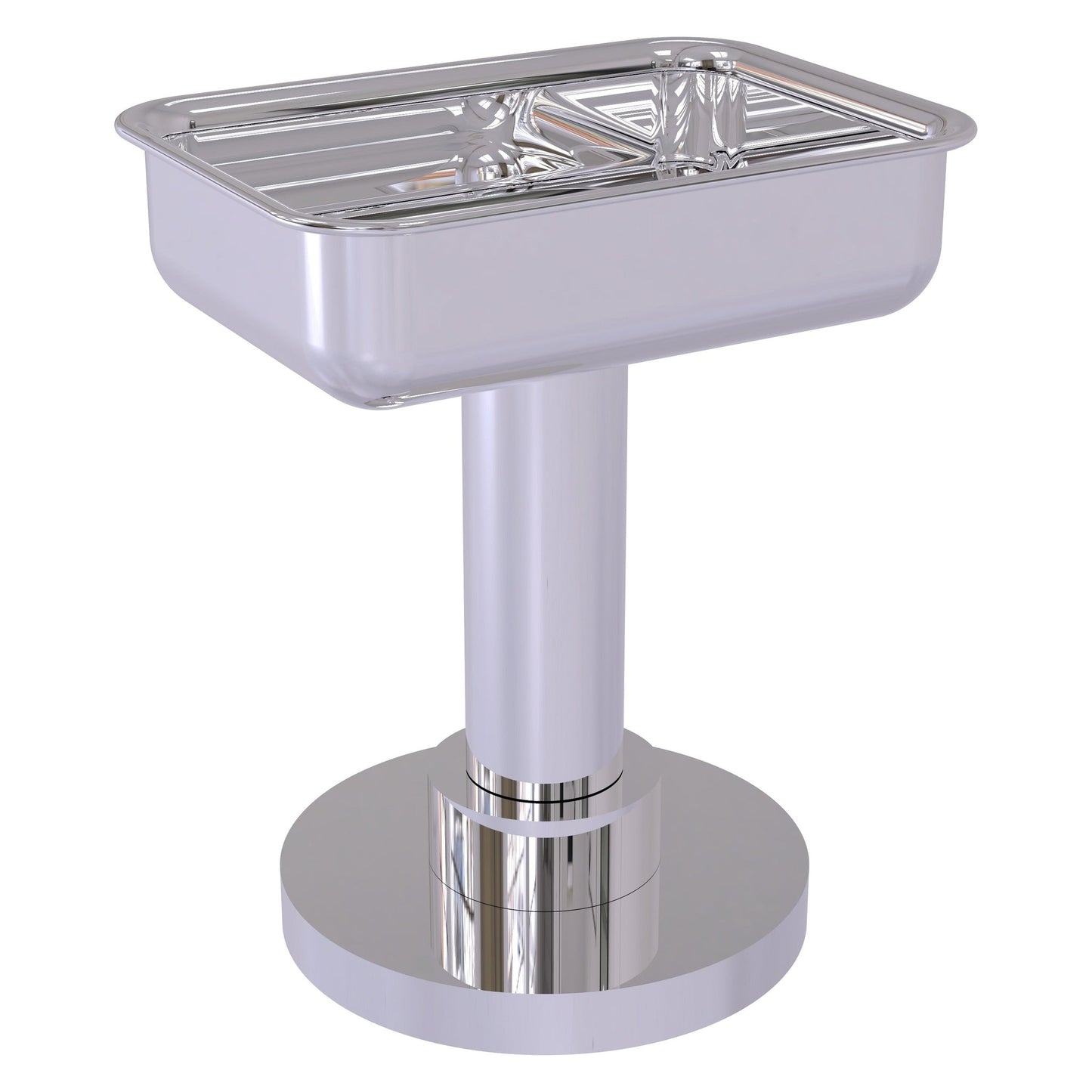 Allied Brass 956 5" x 4" Polished Chrome Solid Brass Vanity Top Soap Dish