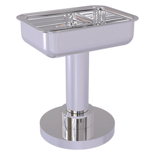 Allied Brass 956 5" x 4" Polished Chrome Solid Brass Vanity Top Soap Dish