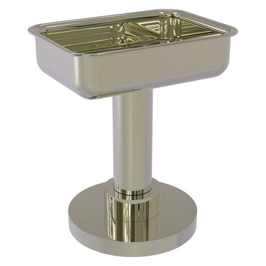 Allied Brass 956 5" x 4" Polished Nickel Solid Brass Vanity Top Soap Dish