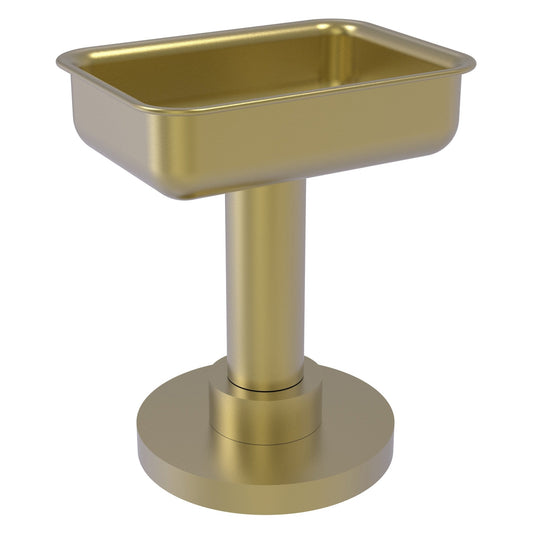 Allied Brass 956 5" x 4" Satin Brass Solid Brass Vanity Top Soap Dish