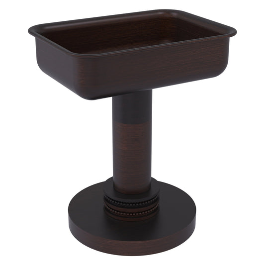 Allied Brass 956D 5" x 4" Venetian Bronze Solid Brass Vanity Top Soap Dish With Dotted Accents