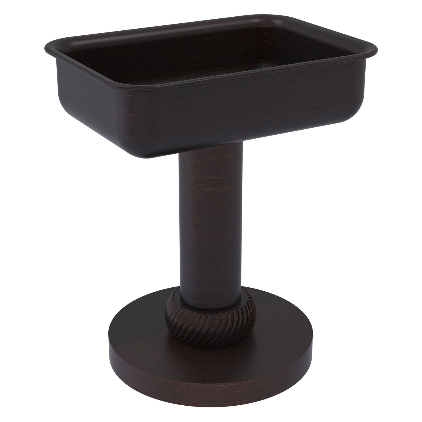 Allied Brass 956T 5" x 4" Venetian Bronze Solid Brass Vanity Top Soap Dish With Twisted Accents