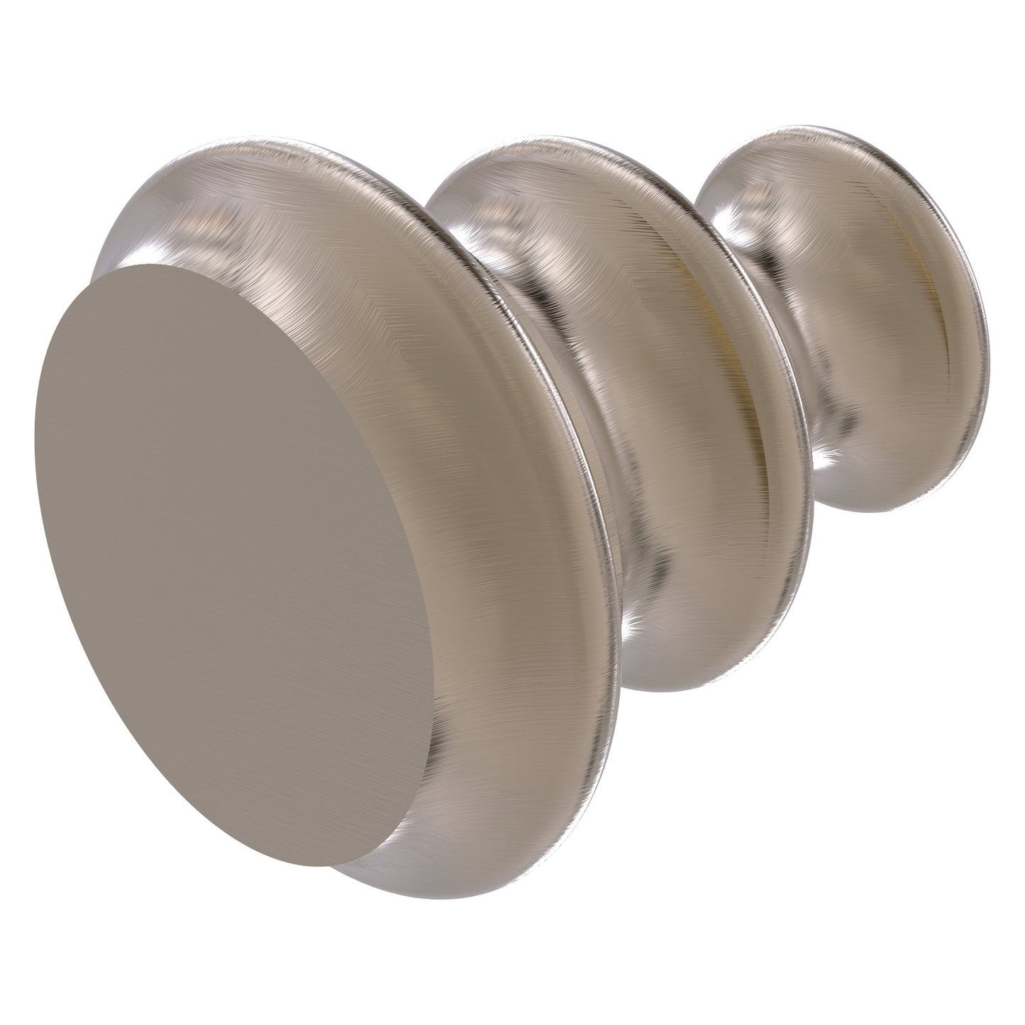 Allied Brass A-1 1" x 1" Antique Pewter Solid Brass Designer Cabinet Knob