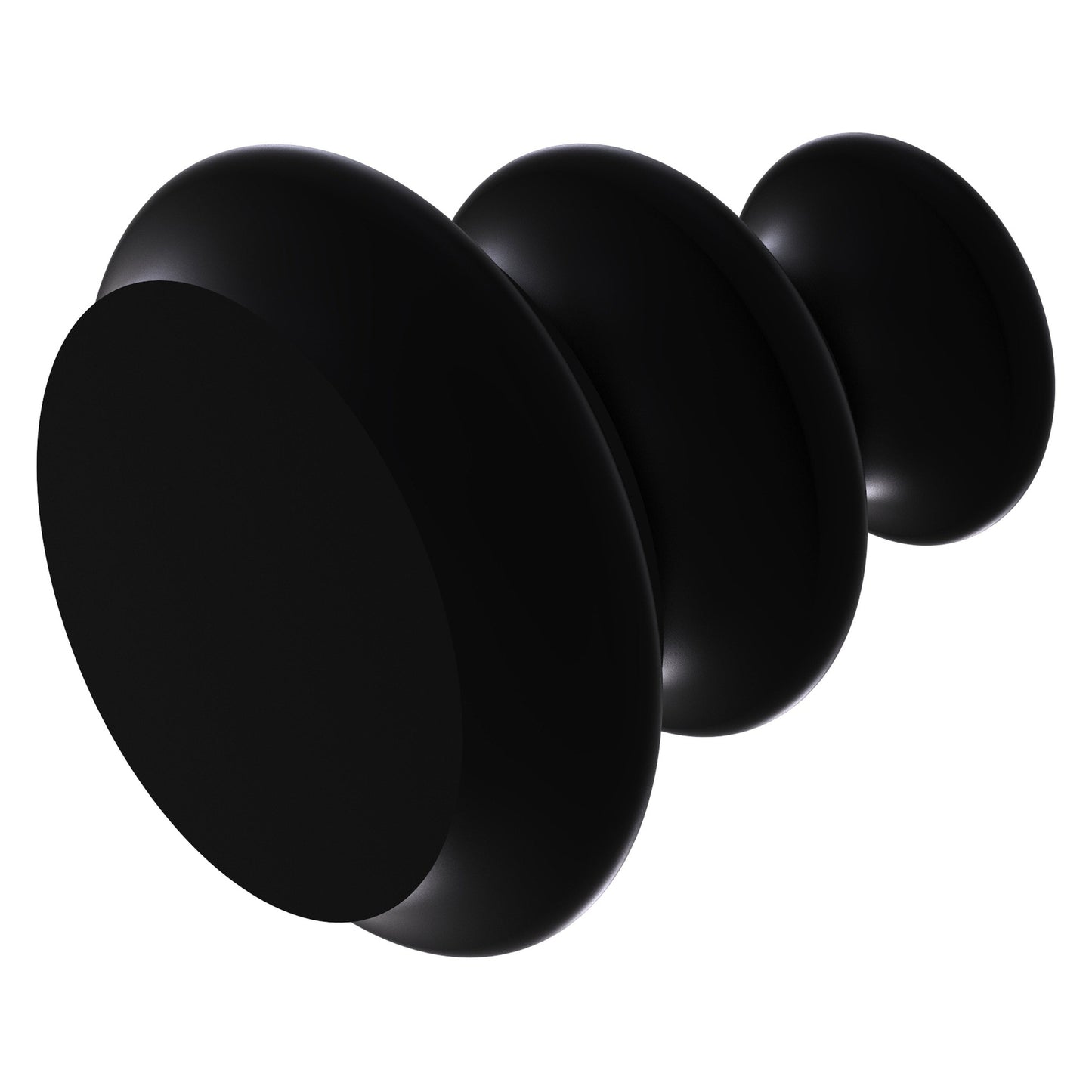 Allied Brass A-1 1" x 1" Matte Black Solid Brass Designer Cabinet Knob