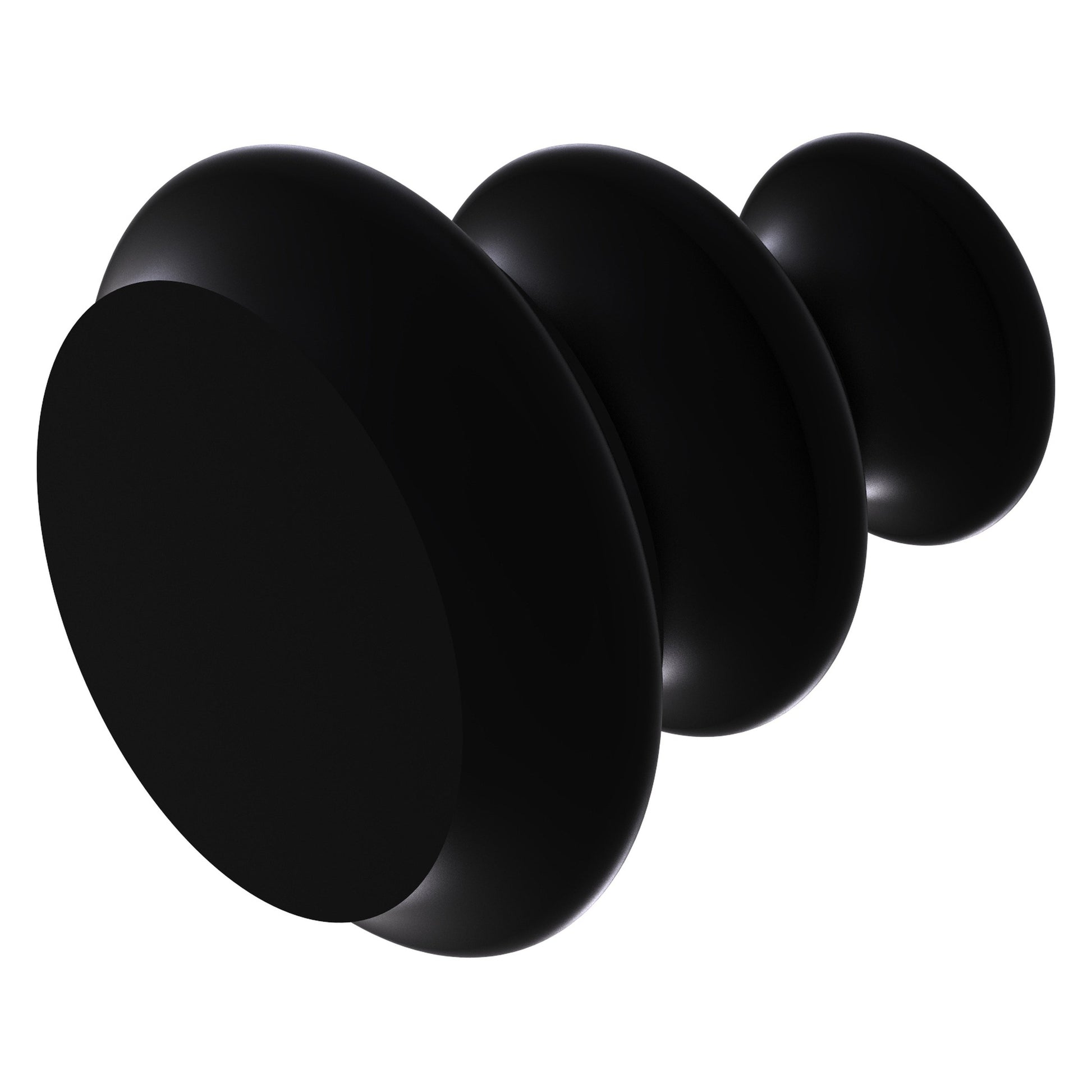 Allied Brass A-1 1" x 1" Matte Black Solid Brass Designer Cabinet Knob