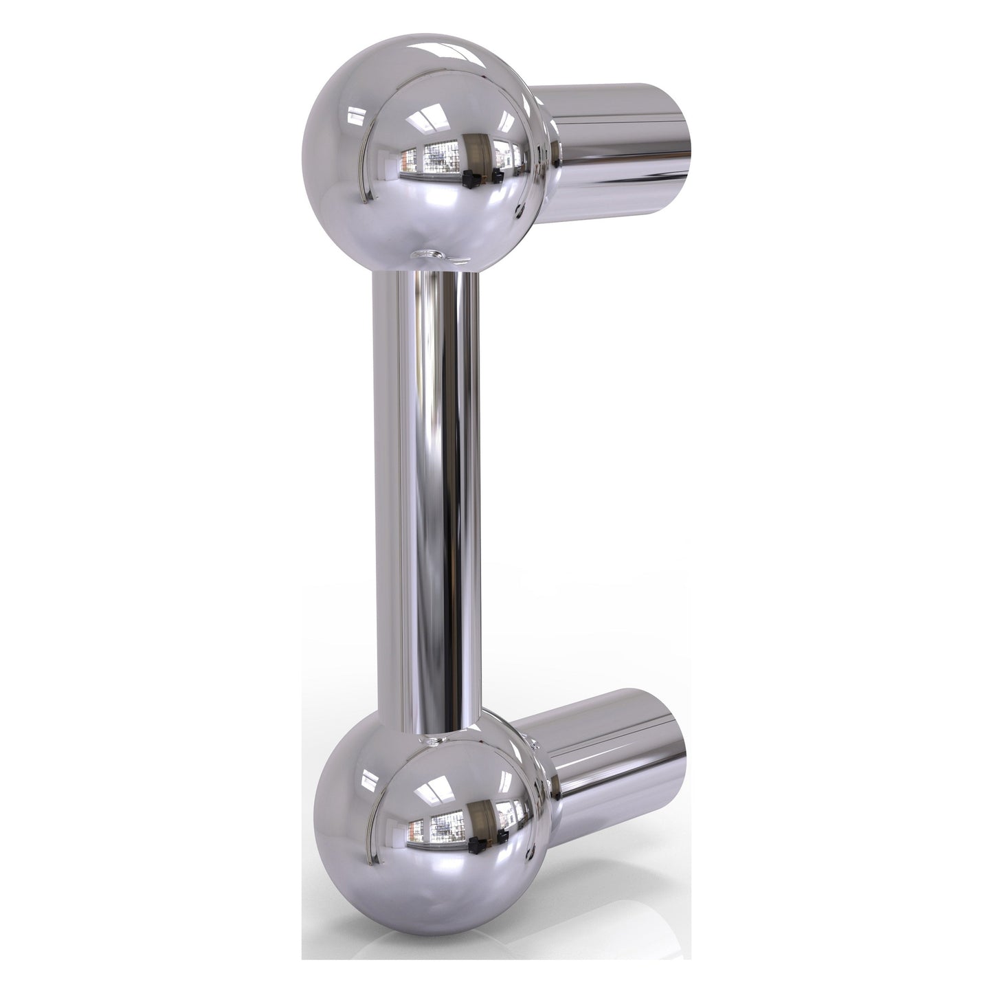 Allied Brass A-20 3.9" x 3" Polished Chrome Solid Brass Cabinet Pull