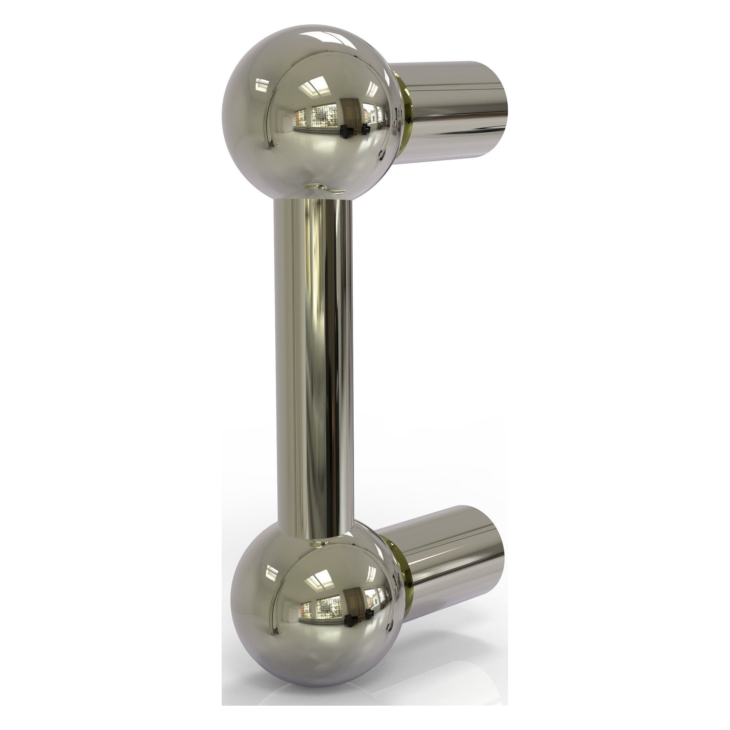 Allied Brass A-20 3.9" x 3" Polished Nickel Solid Brass Cabinet Pull