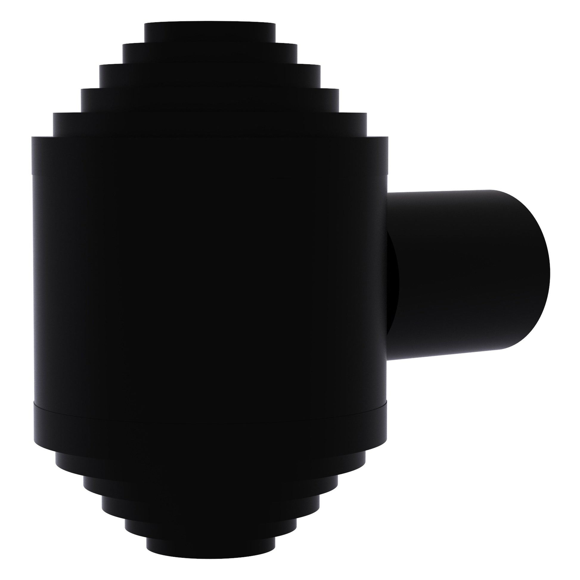 Allied Brass AT-10 1.25" x 1.25" Matte Black Solid Brass Cabinet Knob