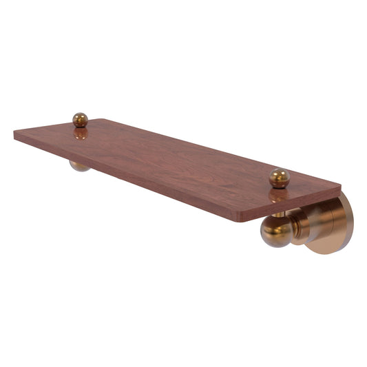 Allied Brass Astor Place 16" x 5" Brushed Bronze Solid Brass Solid IPE Ironwood Shelf
