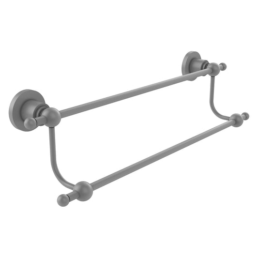 Allied Brass Astor Place 18" x 20.5" Matte Gray Solid Brass Double Towel Bar