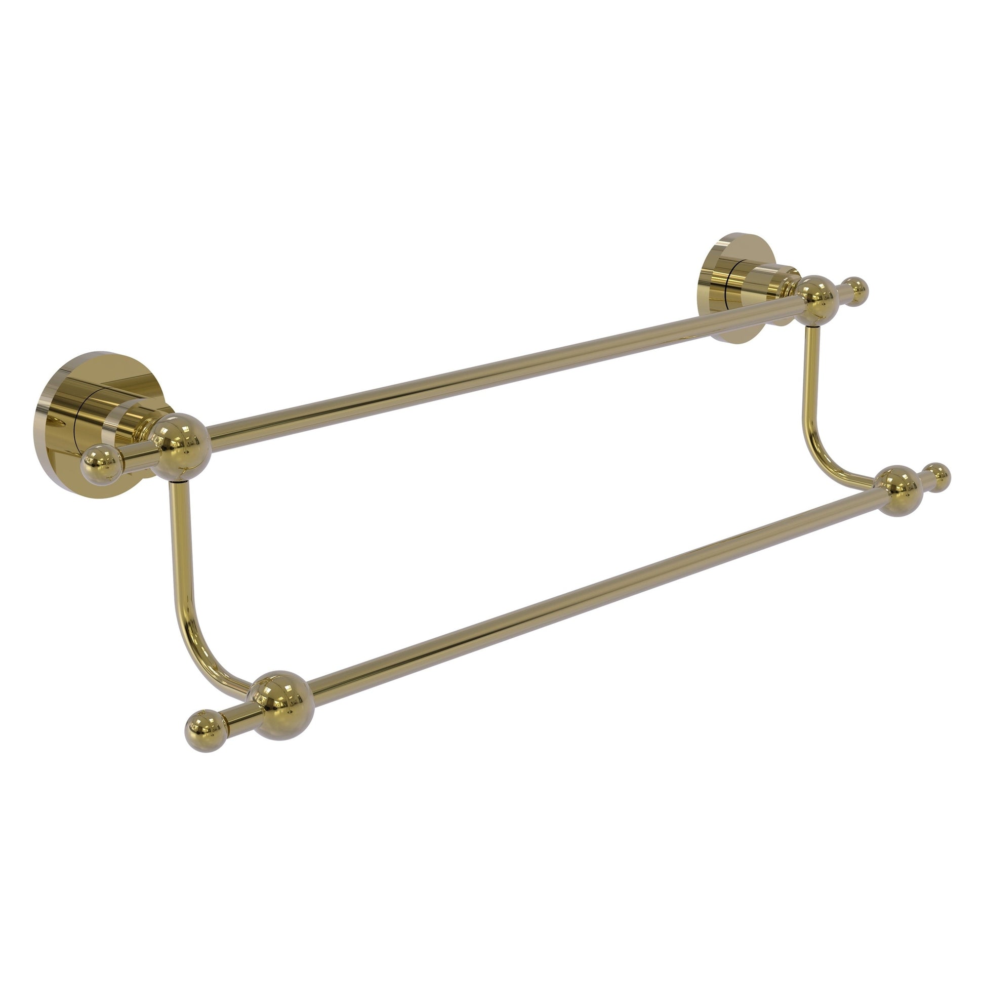 Allied Brass Astor Place 18" x 20.5" Unlacquered Brass Solid Brass Double Towel Bar