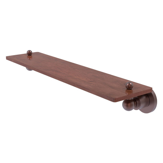Allied Brass Astor Place 22" x 5" Antique Copper Solid Brass Solid IPE Ironwood Shelf