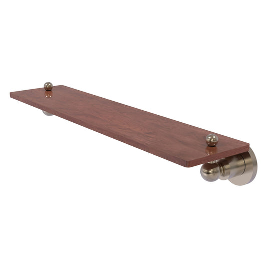 Allied Brass Astor Place 22" x 5" Antique Pewter Solid Brass Solid IPE Ironwood Shelf