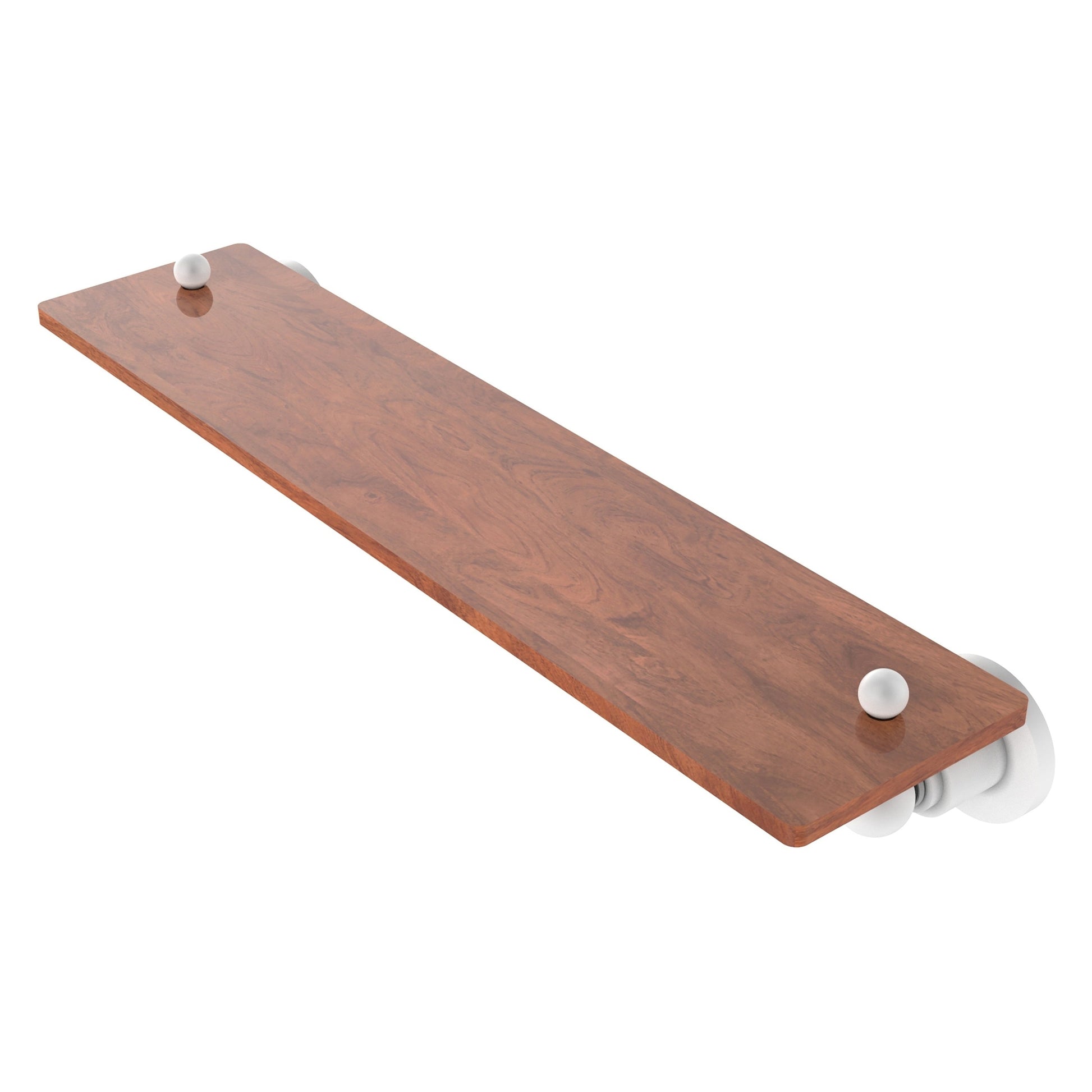 Allied Brass Astor Place 22" x 5" Matte White Solid Brass Solid IPE Ironwood Shelf