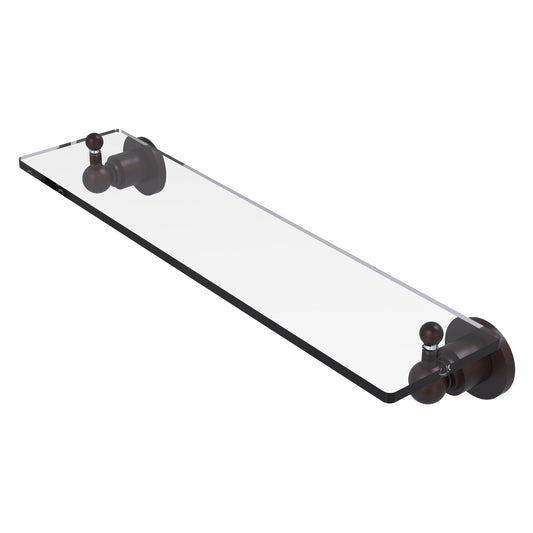 Allied Brass Astor Place 22" x 5" Venetian Bronze Solid Brass Glass Vanity Shelf With Beveled Edges